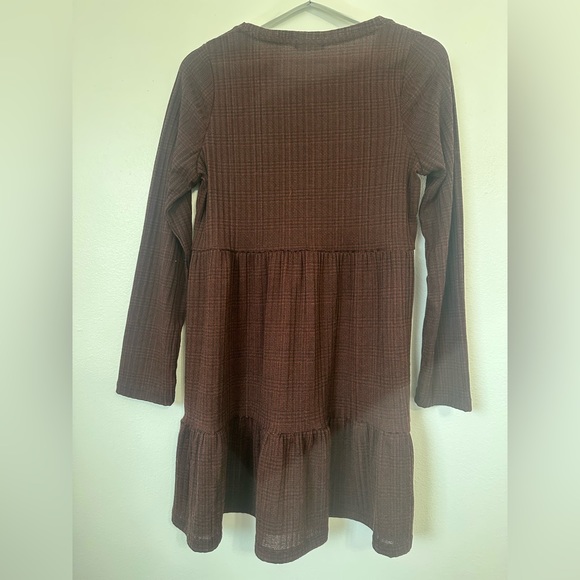 Cotton On burgundy long sleeve plaid knit size medium - Picture 2 of 2